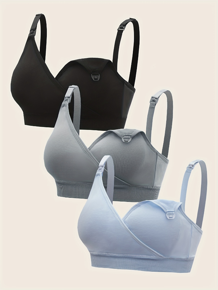 3 PCS Set Breathable Front Ope - Nursing Bra Sleep recension och pris