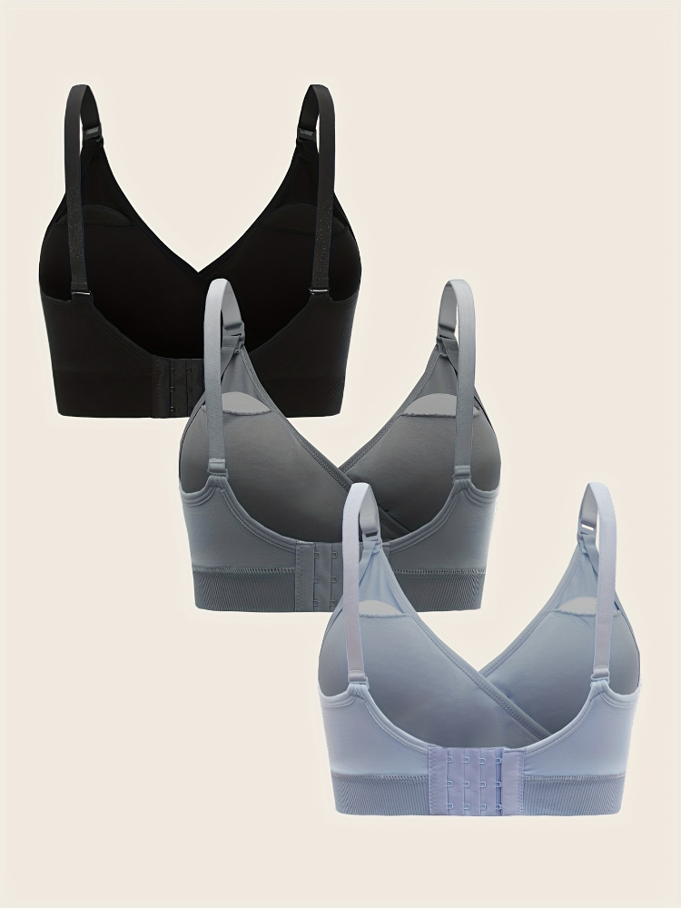 3 PCS Set Breathable Front Ope - Nursing Bra Sleep recension och pris